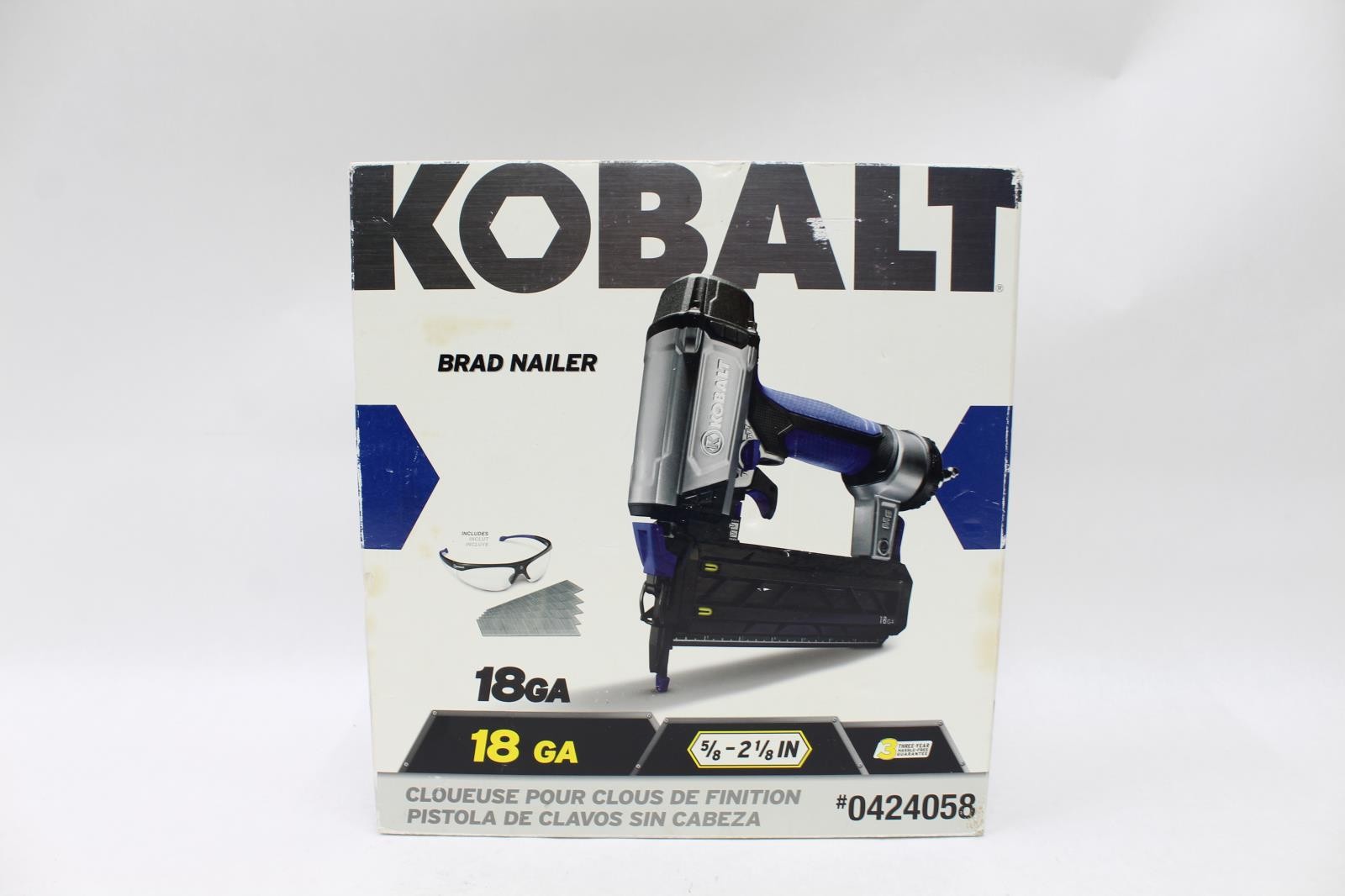 Kobalt 18 Gauge Pneumatic Brad Nailer, 5/8"- 2-1/8" - KB18 (#0424058)