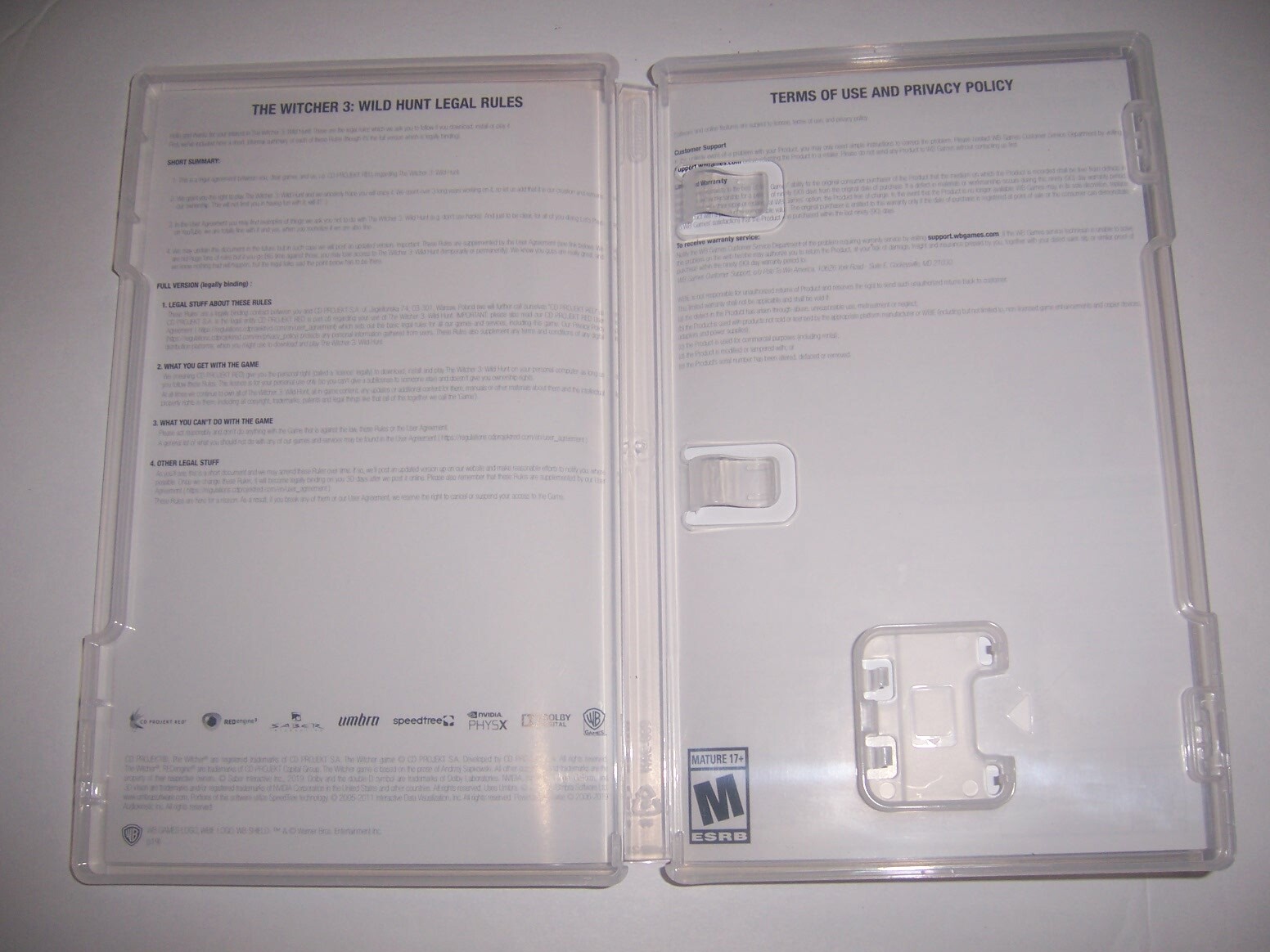 Original Box Case Replacement Nintendo Switch for THE WITCHER WILD HUNT