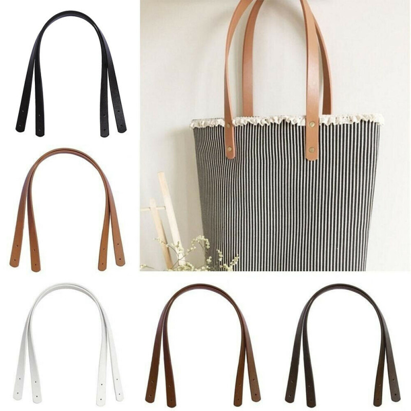2Pcs PU Leather Shoulder Bag Belt Strap Replacement Detachable  Handbag Handle