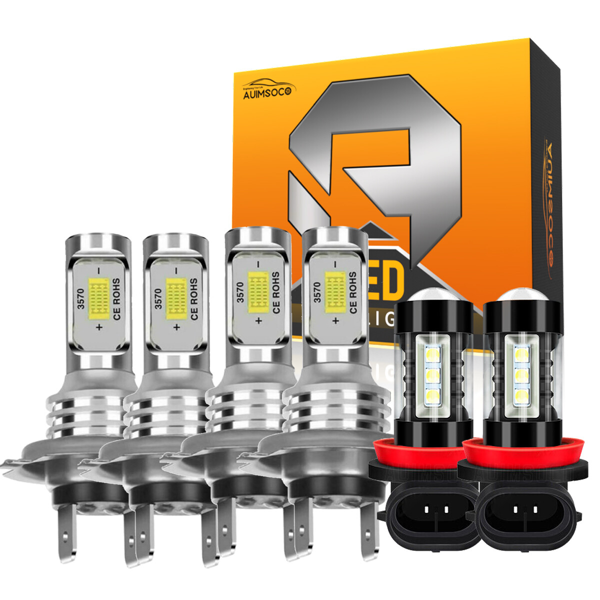 For Volkswagen Passat 2012-2015 LED Headlight Bulbs High Beam Low Beam Fog Light