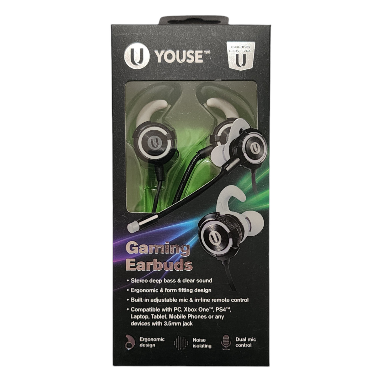 Gaming Earbuds Game Headset with Mic 3.5mm Jack Built-in