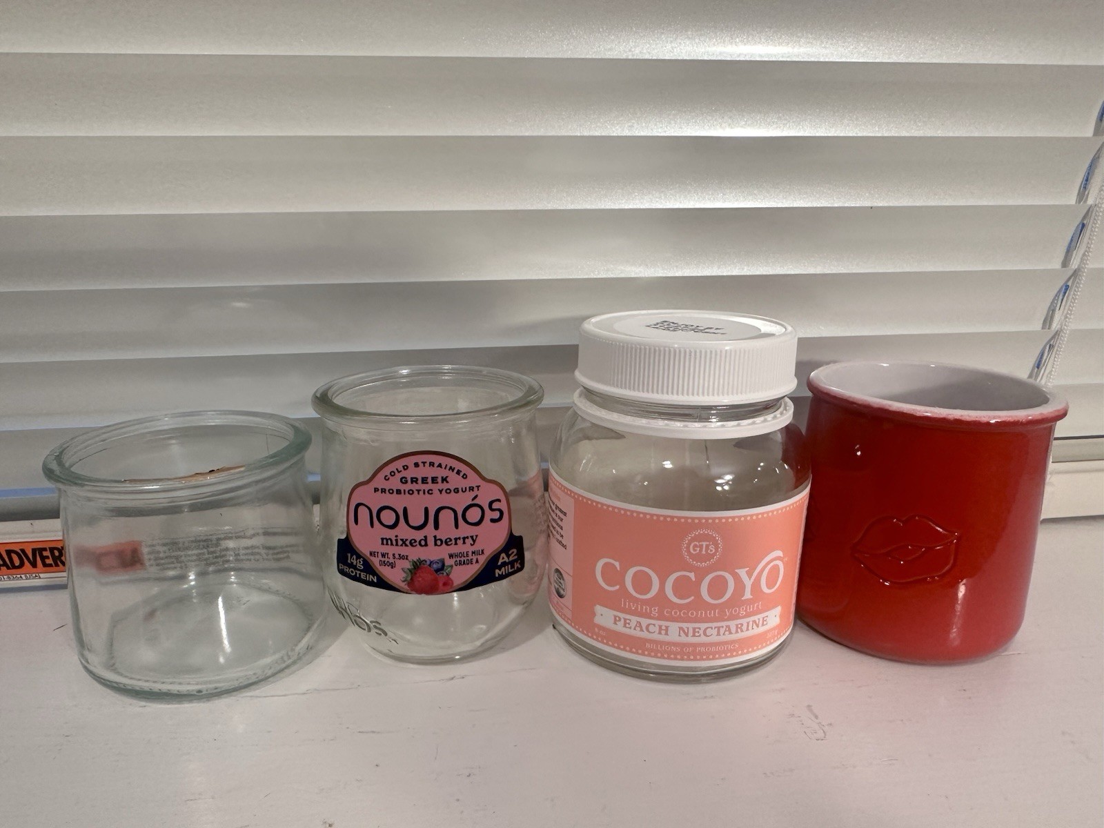 La Fermiere French Glazed Terracotta Cocoyo Nounos Yogurt Pots Set of 4