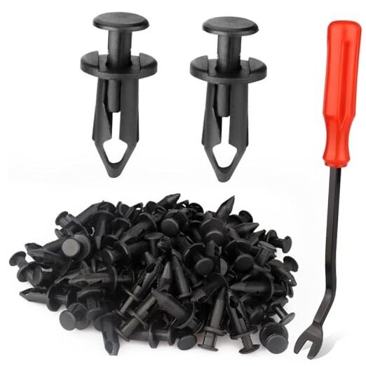 100PCS Nylon Body Fastener Rivets, Mudguard Clip Body Rivet Replacement Parts,