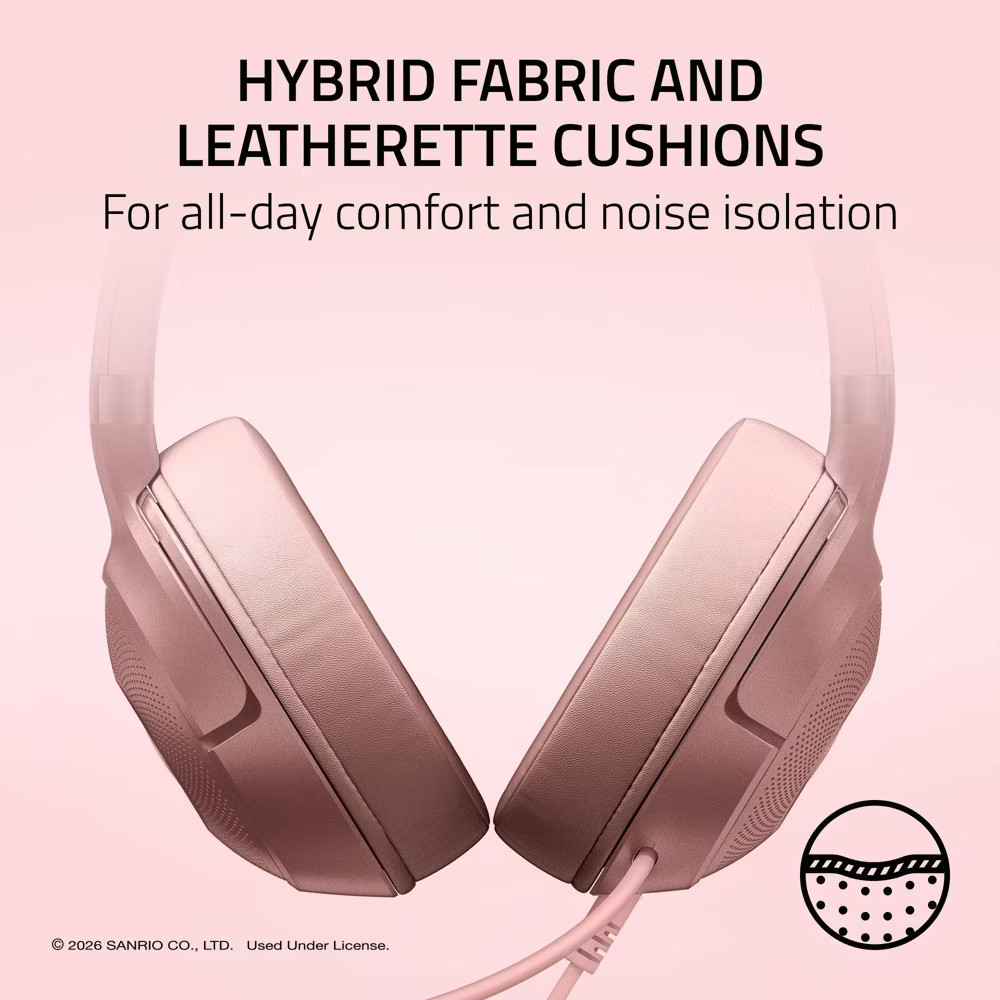 Razer Kraken Kitty V2 USB Headset with Kitty Ears - Hello Kitty