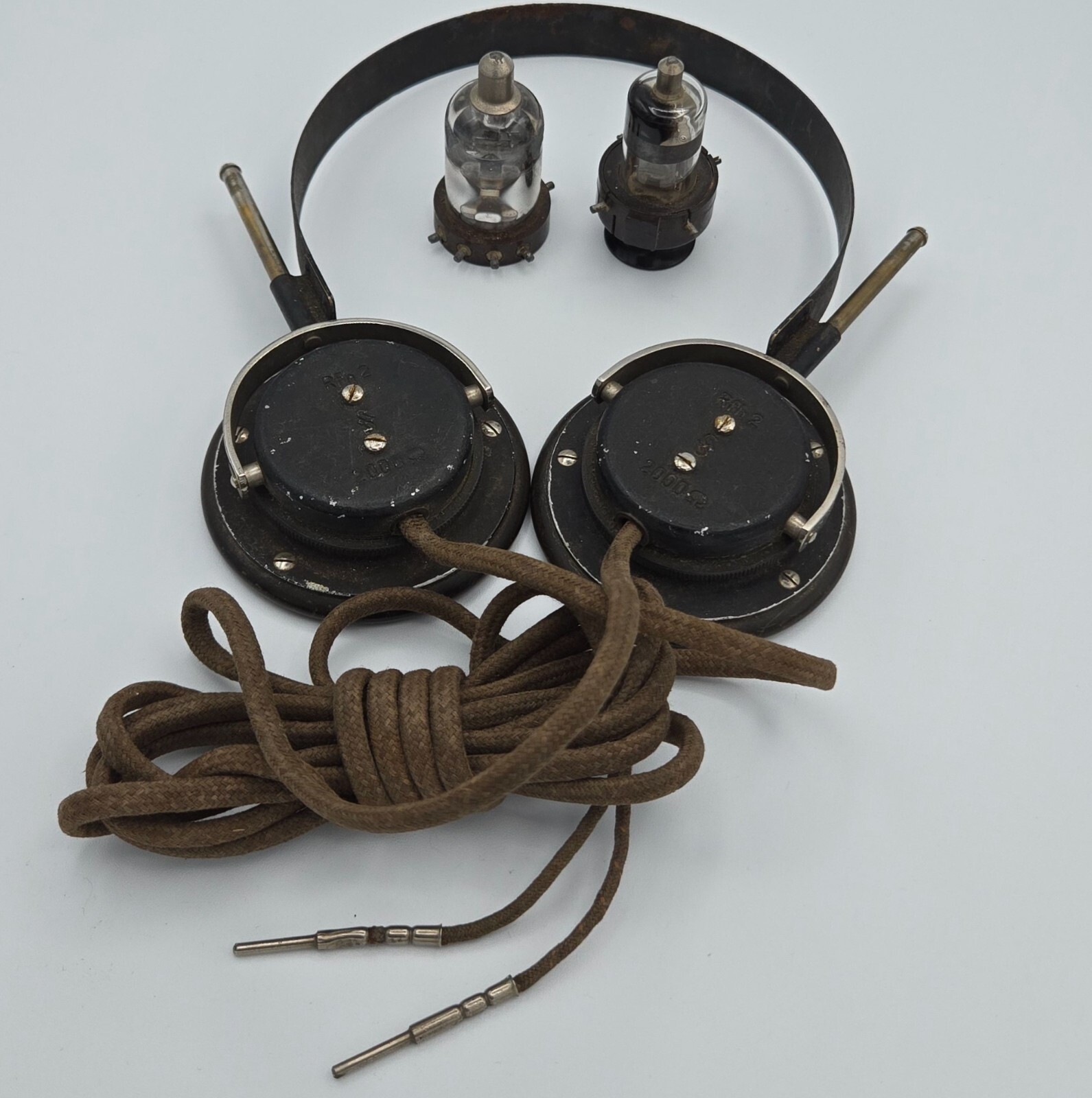 Original WWII WW2 German Siemenz Telefunken vacuum pentode radio tube headphones