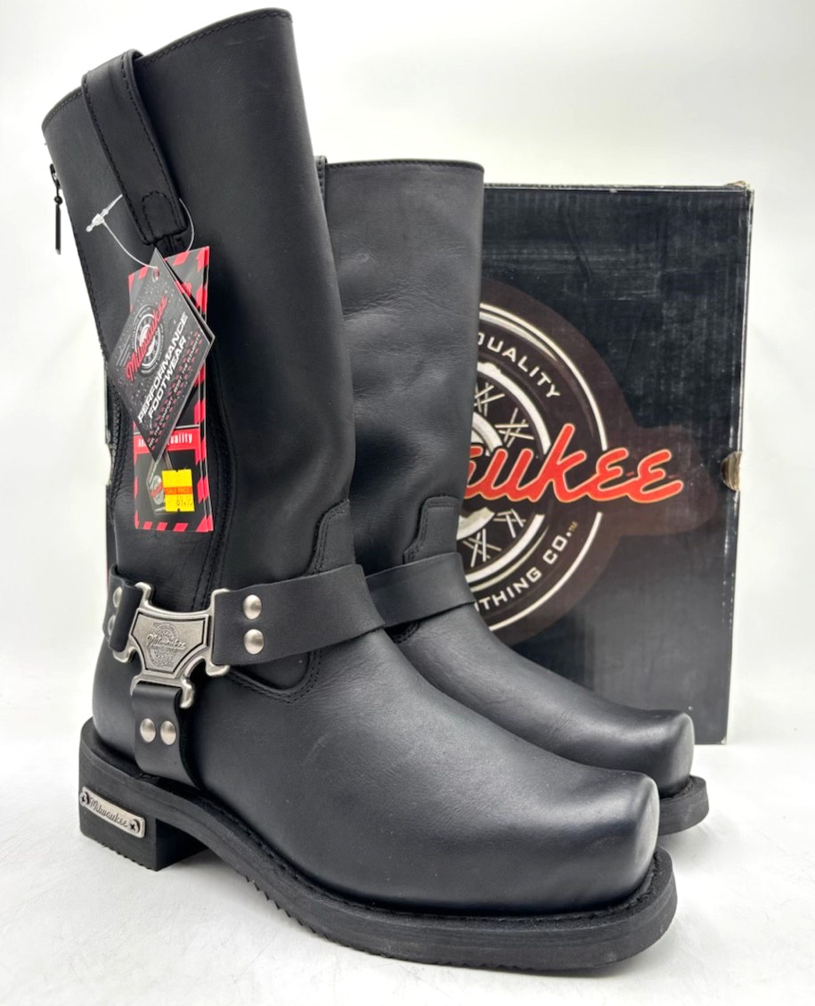 FREEDOM FLEX MILWAUKEE MB410 Men's NEW Motorcycle Boot Black US Size 9D