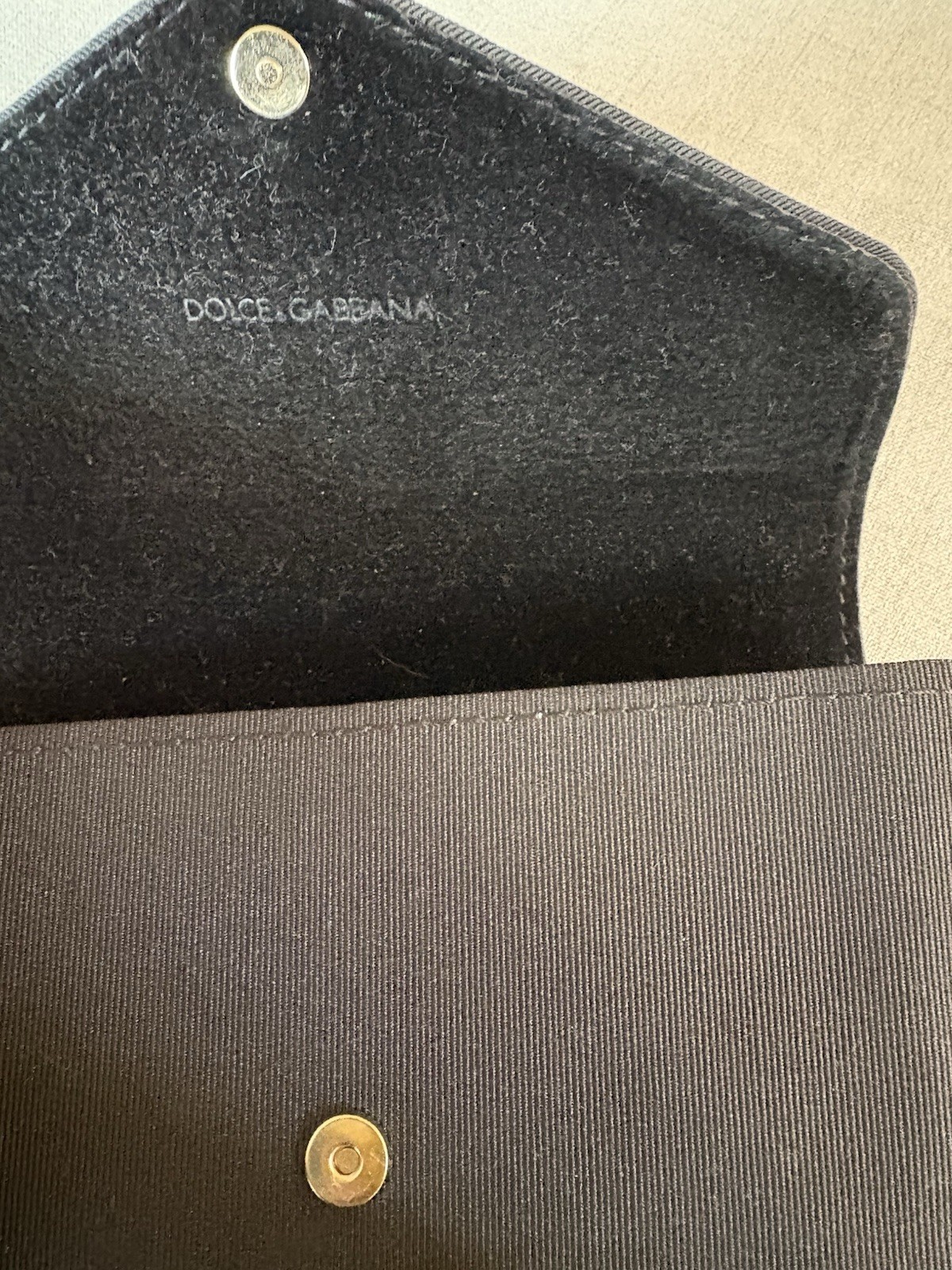 Dolce & Gabbana Black Sunglasses Case Snap Closure Preowned