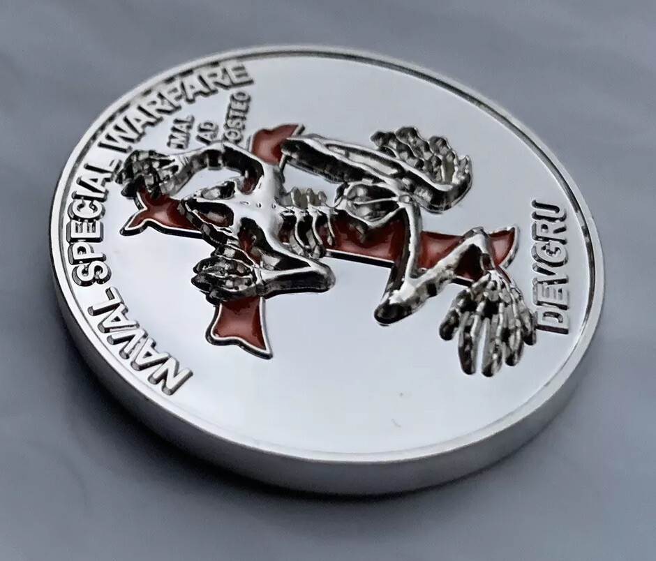 Navy Seal Team VI 6 DEVGRU NSW Indian Skull Tribe Bone Frog Challenge Coin CPO !