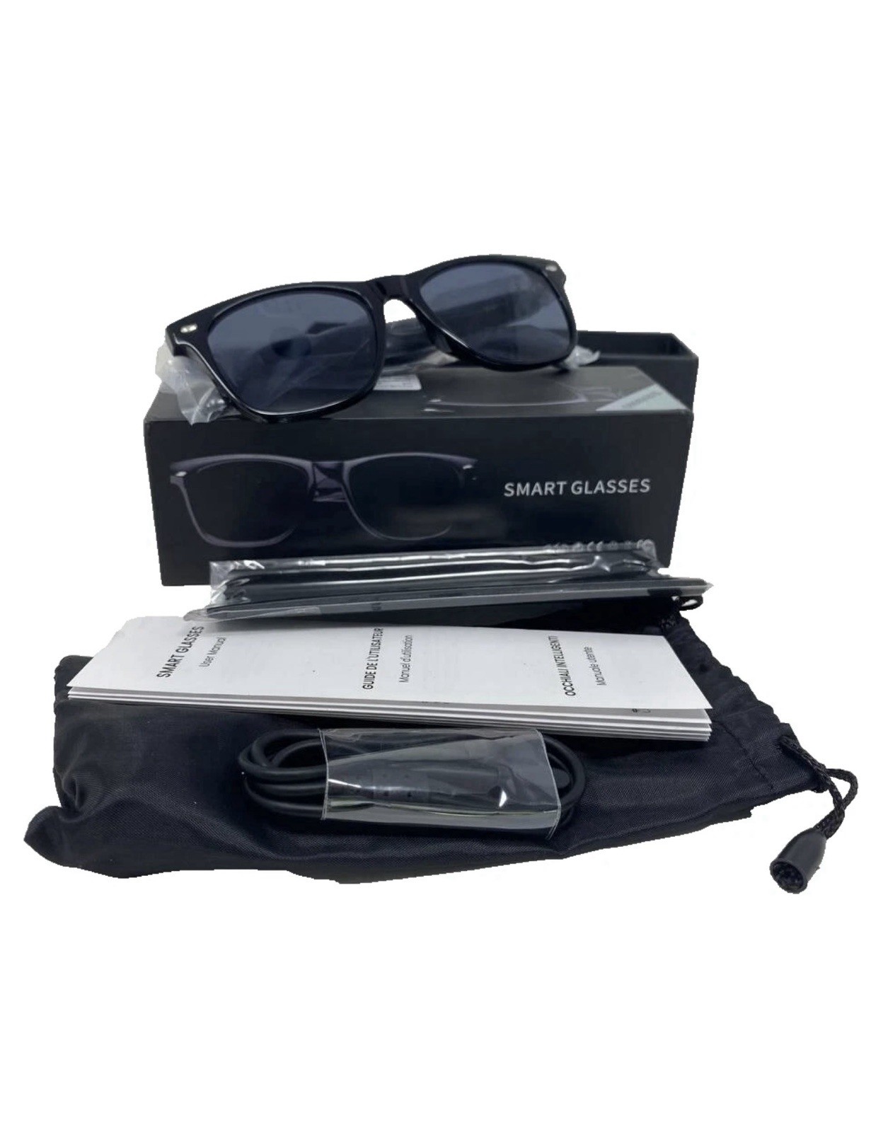 Senbono Smart E13 Sunglasses Bluetooth Call Music Voice - Black