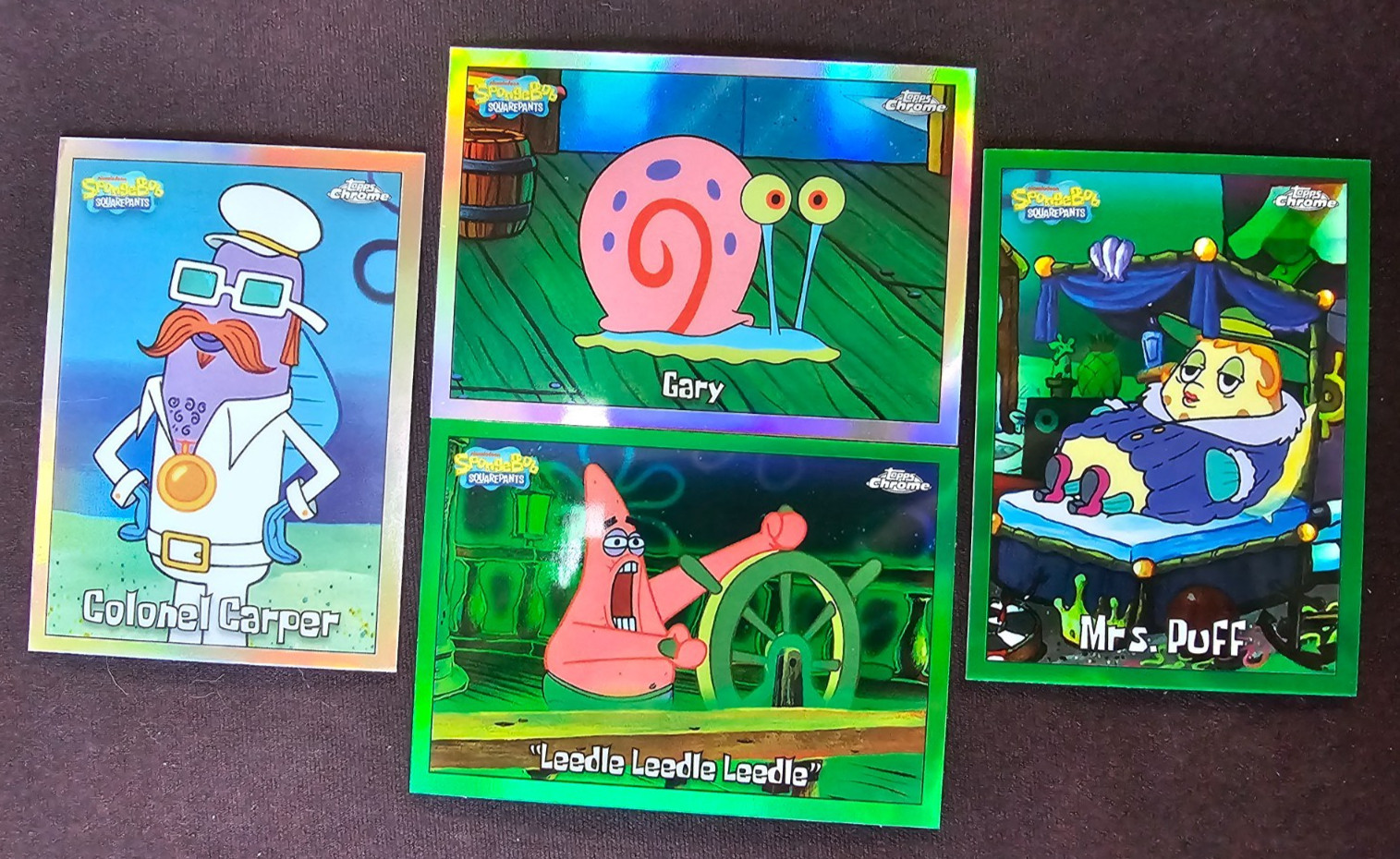 2025 Topps Chrome SpongeBob Refractor & Green Parallels - you pick 1-200