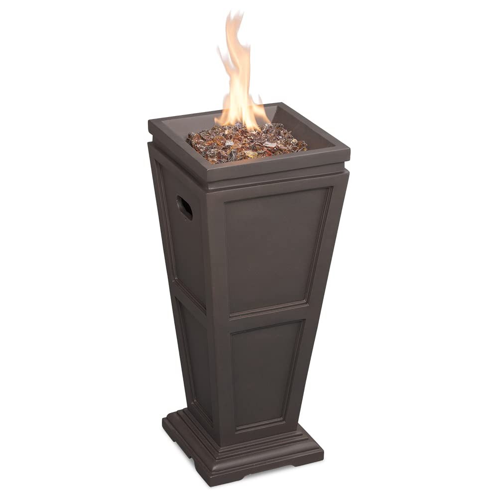 Endless Summer 28" Gas Outdoor Fire Column Stainless Steel Burner, Slate Finish