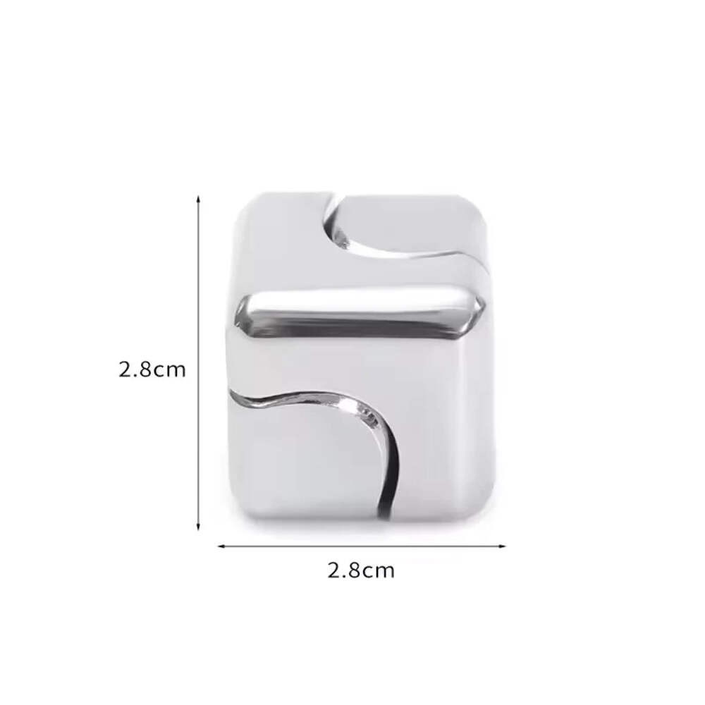 Metal Cube Spinner and 3D Puzzle Gyro Gear Sensory Toy for Adult Stress Relief