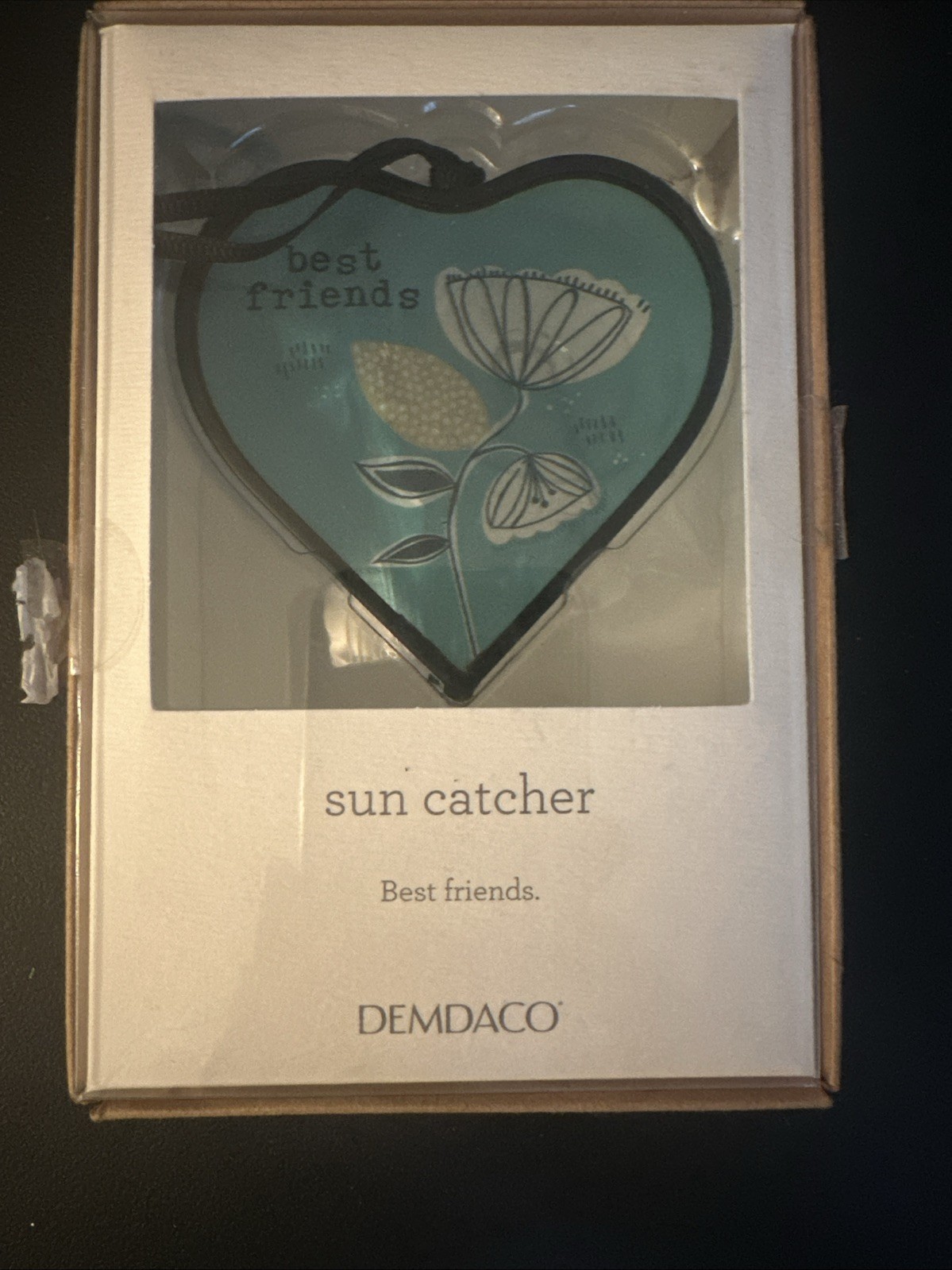 DEMDACO Heart Best Friends Suncatcher 3”x3” NIB