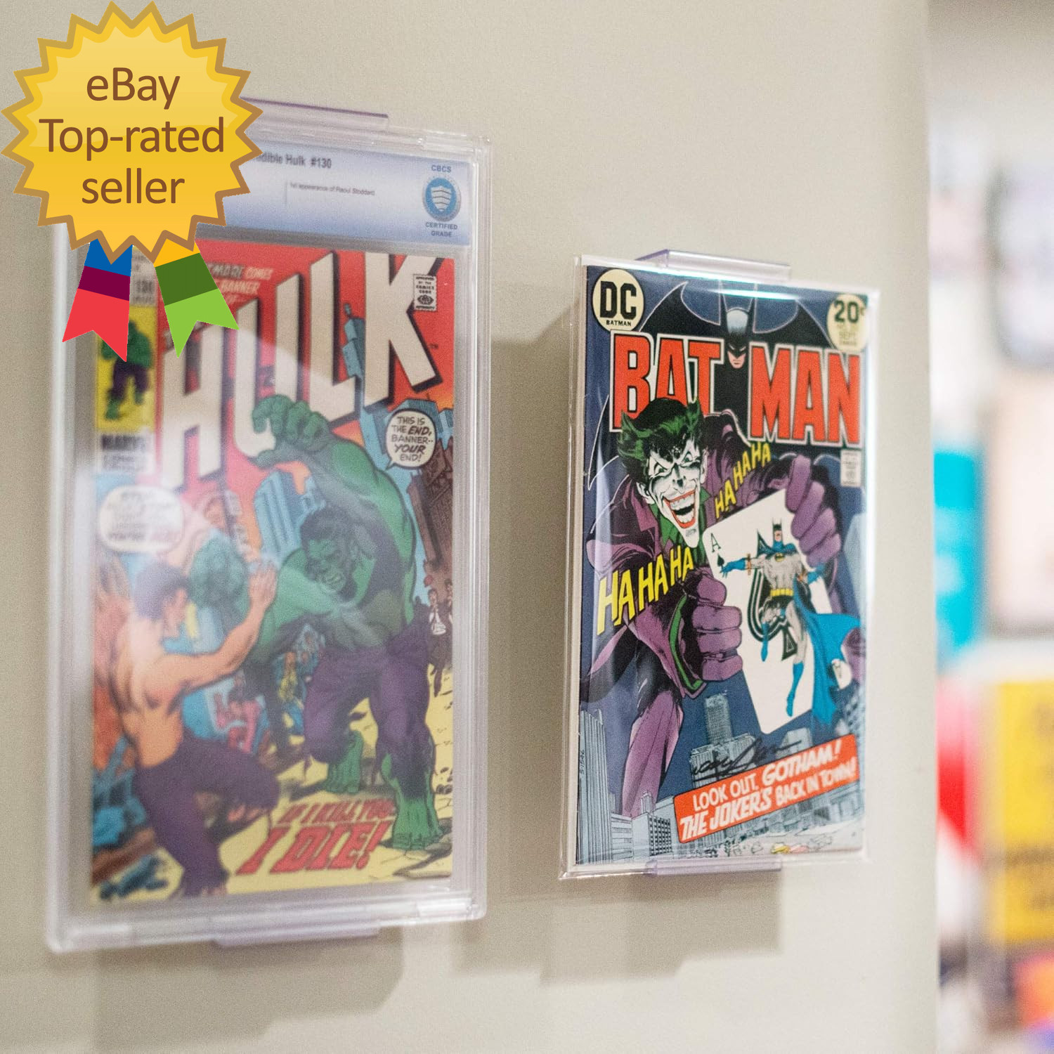Comic Mount 5 Pack, Comic Book Shelf Stand or Wall Mount Display