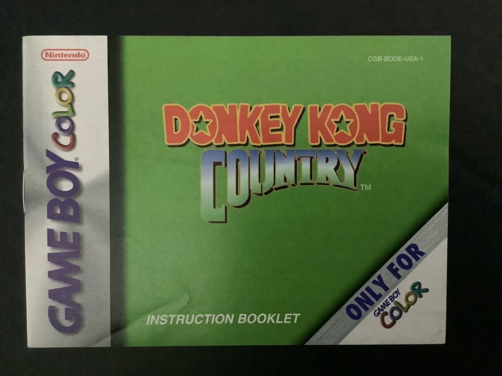 Donkey Kong Country Game Boy Color Nintendo Instruction Manual Only