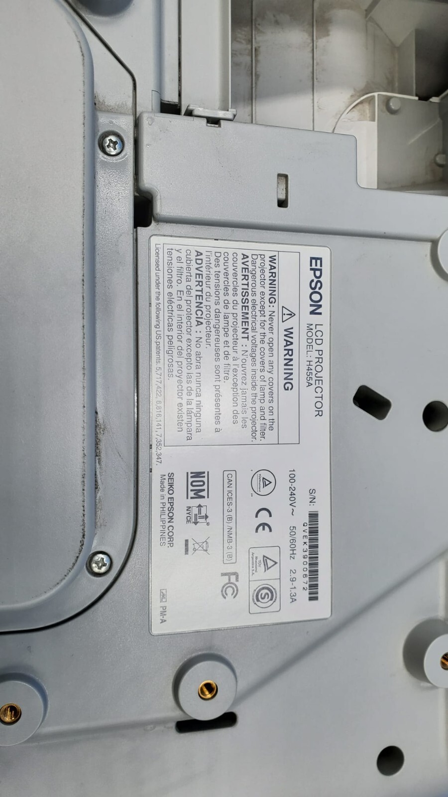 Epson LCD PowerLite 475W Ultra Projector H455A