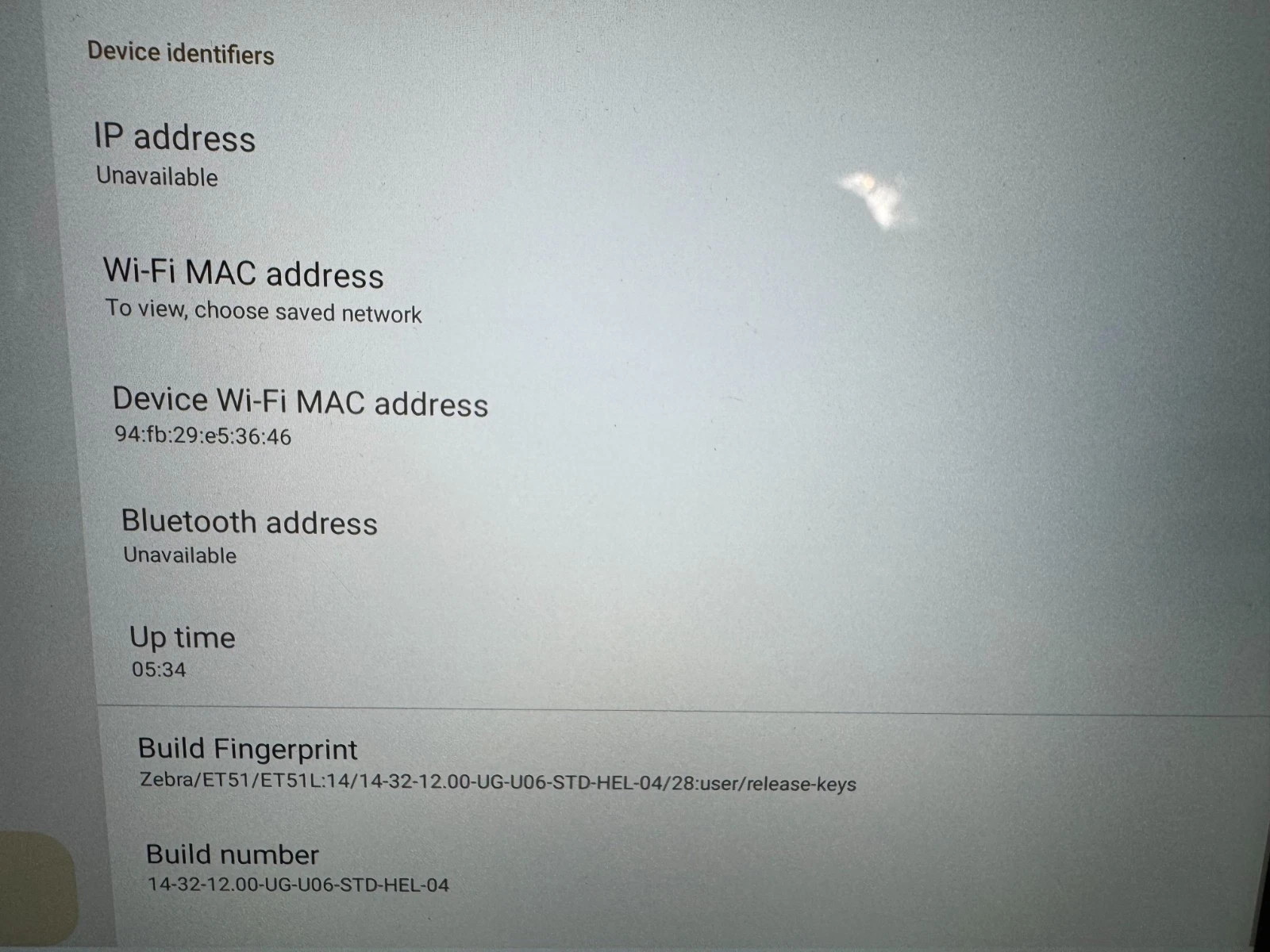 Zebra ET51 10.1 Android with Extra Battery