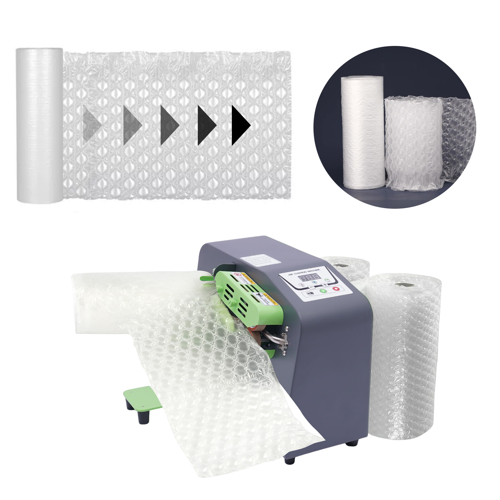Bubble Inflator Air Cushion Wrap Machine Pillow Bubble Maker Wrapping Packaging