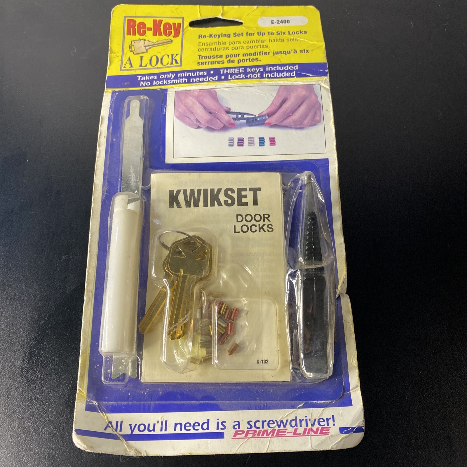 Prime-Line E 2400 Re-Key A Lock Kit, Kwikset, 5-Pin Tumbler Sets w/Pre-cut Keys