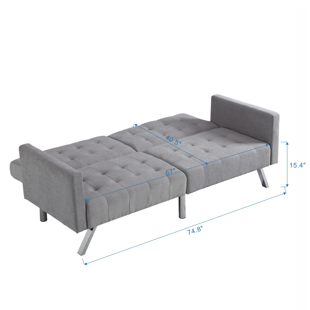 Convertible Folding Sofa Bed Lounge Couch Loveseat Sleeper Sofa with Armrests