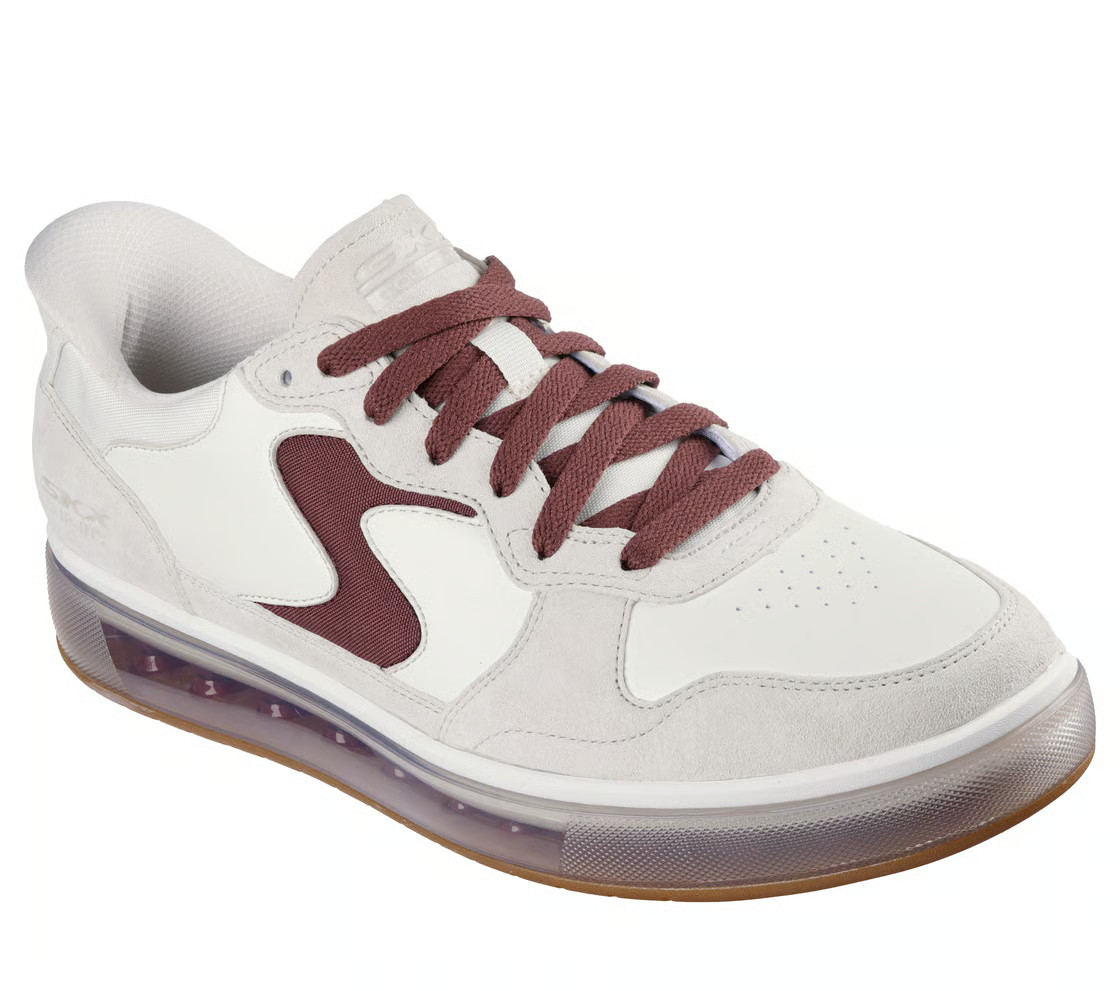 Men's Skechers Slip-Ins Air Classic Sneaker Shoe 254066 Natural/Burgundy New