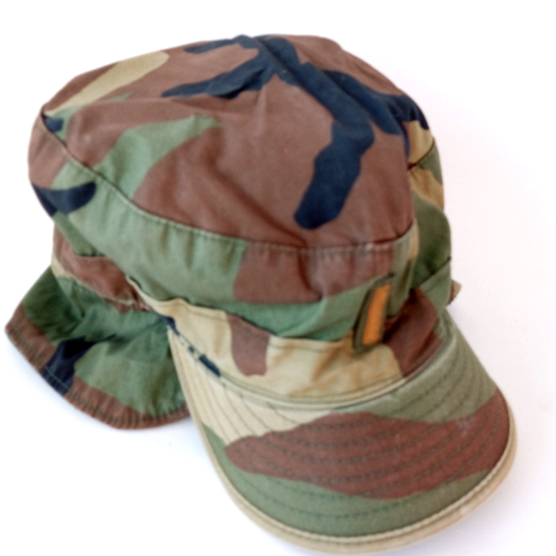 US Army Cap Hat Camouflage Pattern Class 1 Size 7 3/4 Patrol Woodland Ear Flap