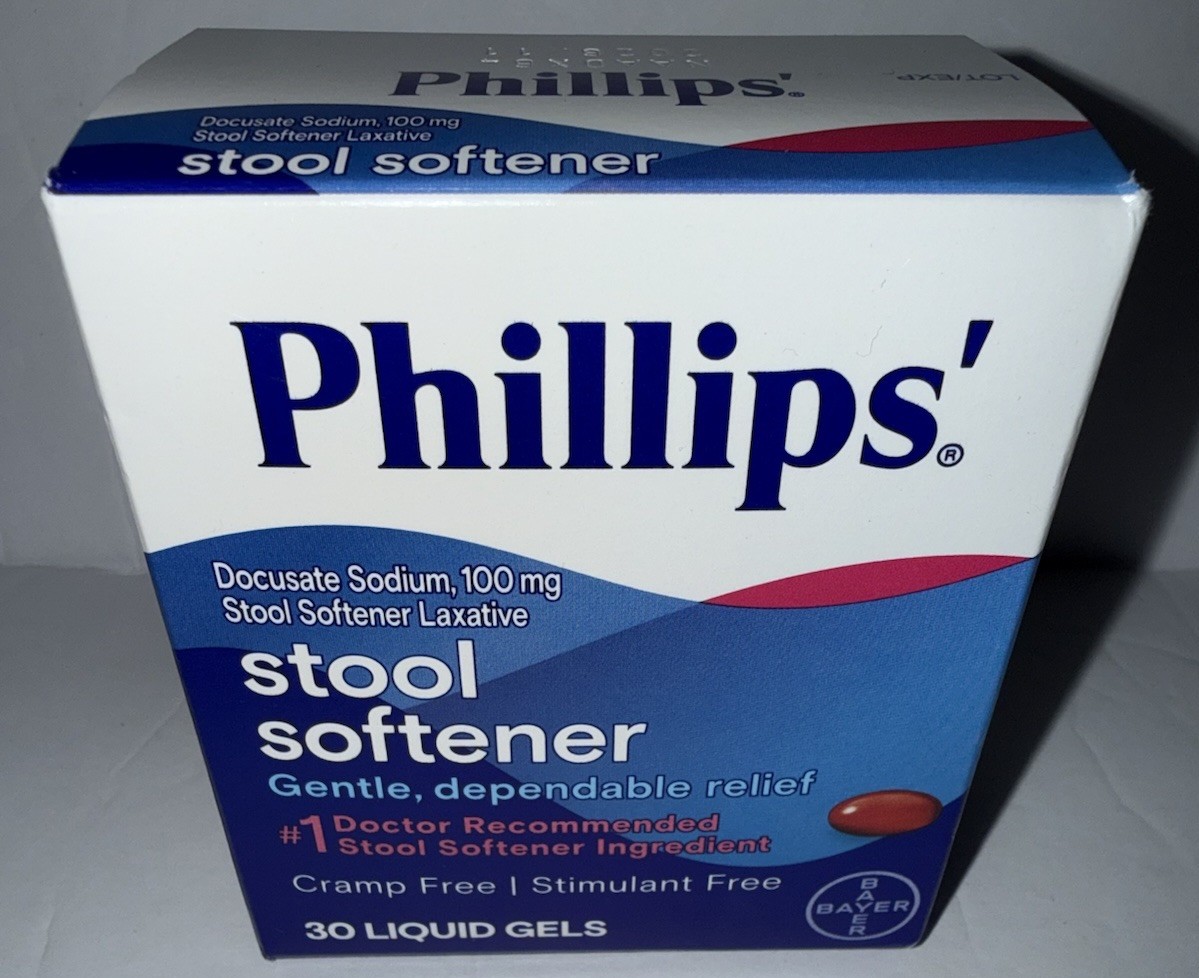 Phillips Stool Softener Gentle Dependable Relief 30 Liquid Gels