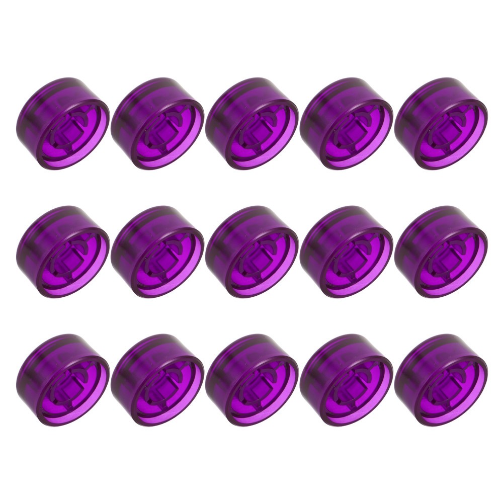 15Pcs Reusable Plastic Guitar Pedal Knobs ABS Purple Footswitch Protection Caps