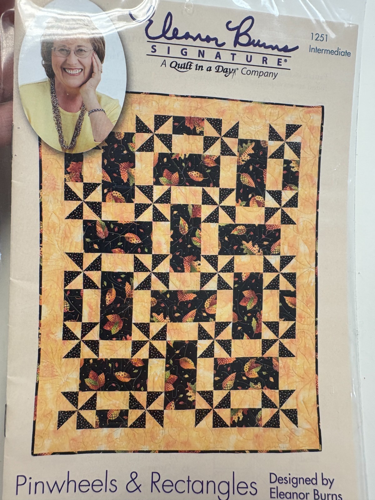 PINWHEELS & RECTANGLES quilt pattern by Eleanor Burns, Quilt In A Day, 42x52"