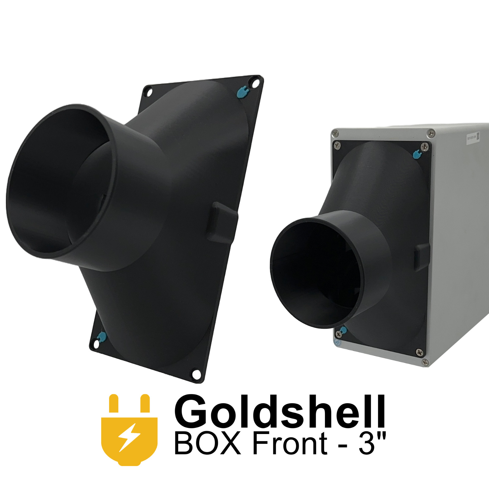 Goldshell Front to 3 Inch - Fan Shroud Adapter Silencer ASIC Mini-Doge Box