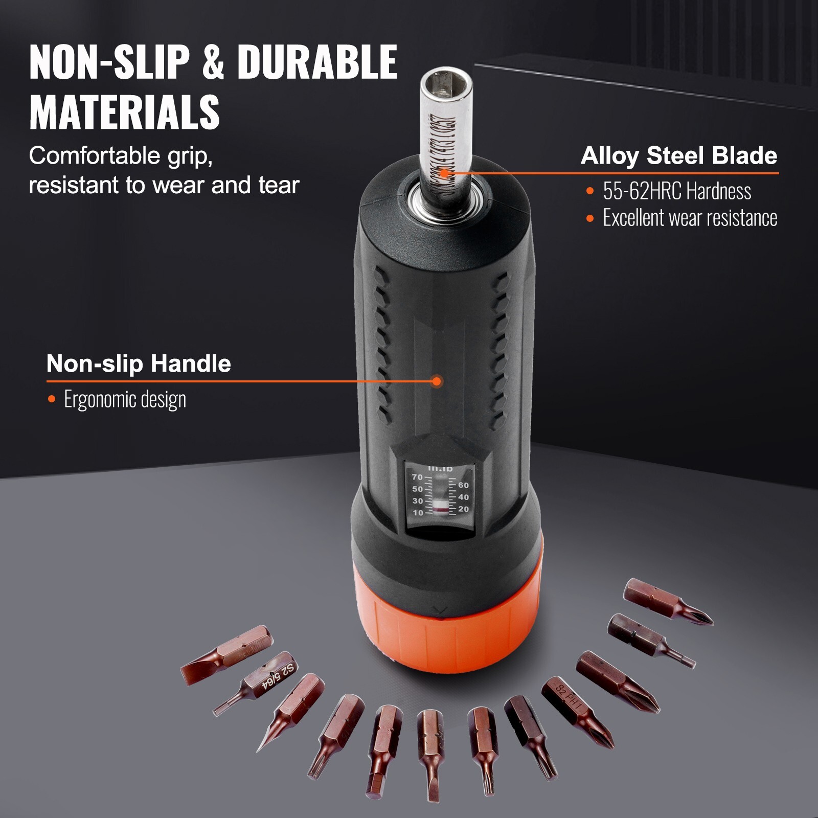 Torque Screwdriver 1/4" Range 10-70 in/lb w/ 1 in-lb Increment View Window