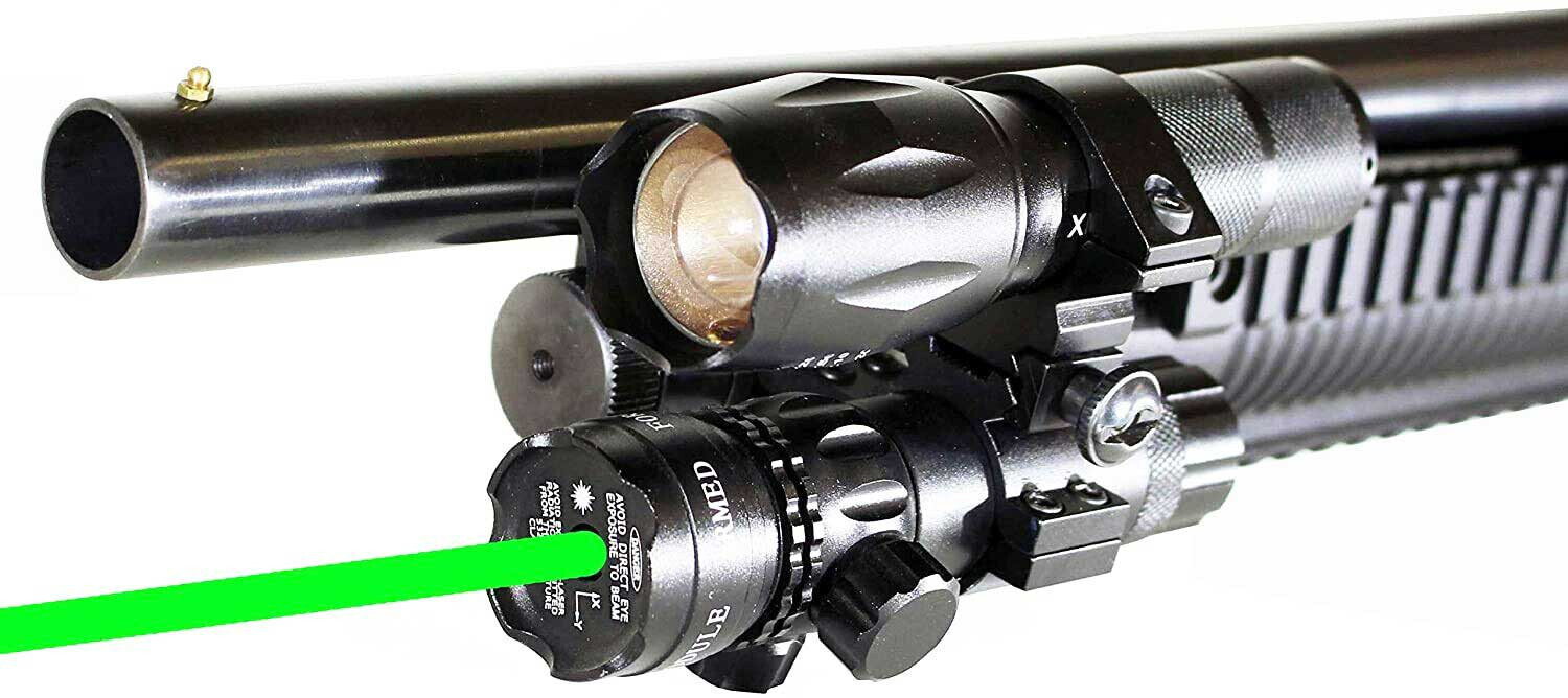 Trinity green dot sight and flashlight combo for Maverick 88 12 gauge mossberg.