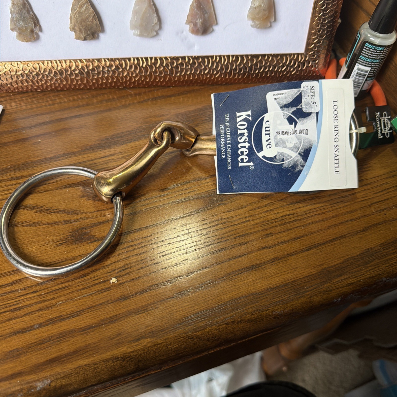Korsteel 5” Stainless Steel Copper Mouth Oval Link Loose Ring Snaffle Bit NEW