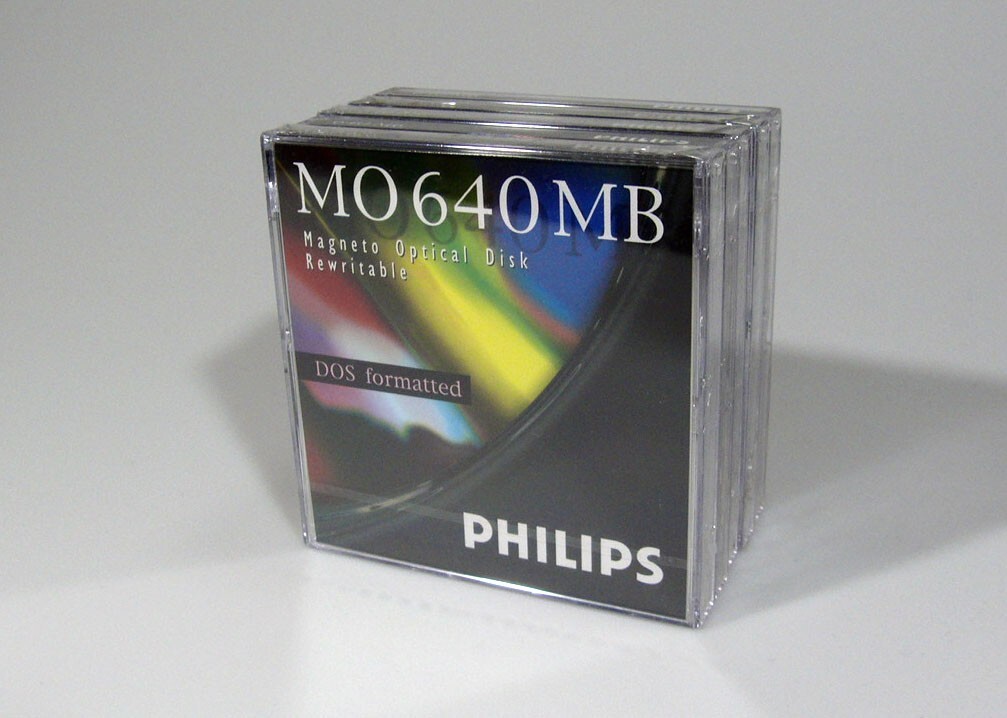 5x Unopened Philips 3.5inch 640MB Rewritable MO Disk
