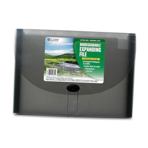 13-Pocket Expanding File, 1 Expanding File, Smoke Letter Size Smoke Gray