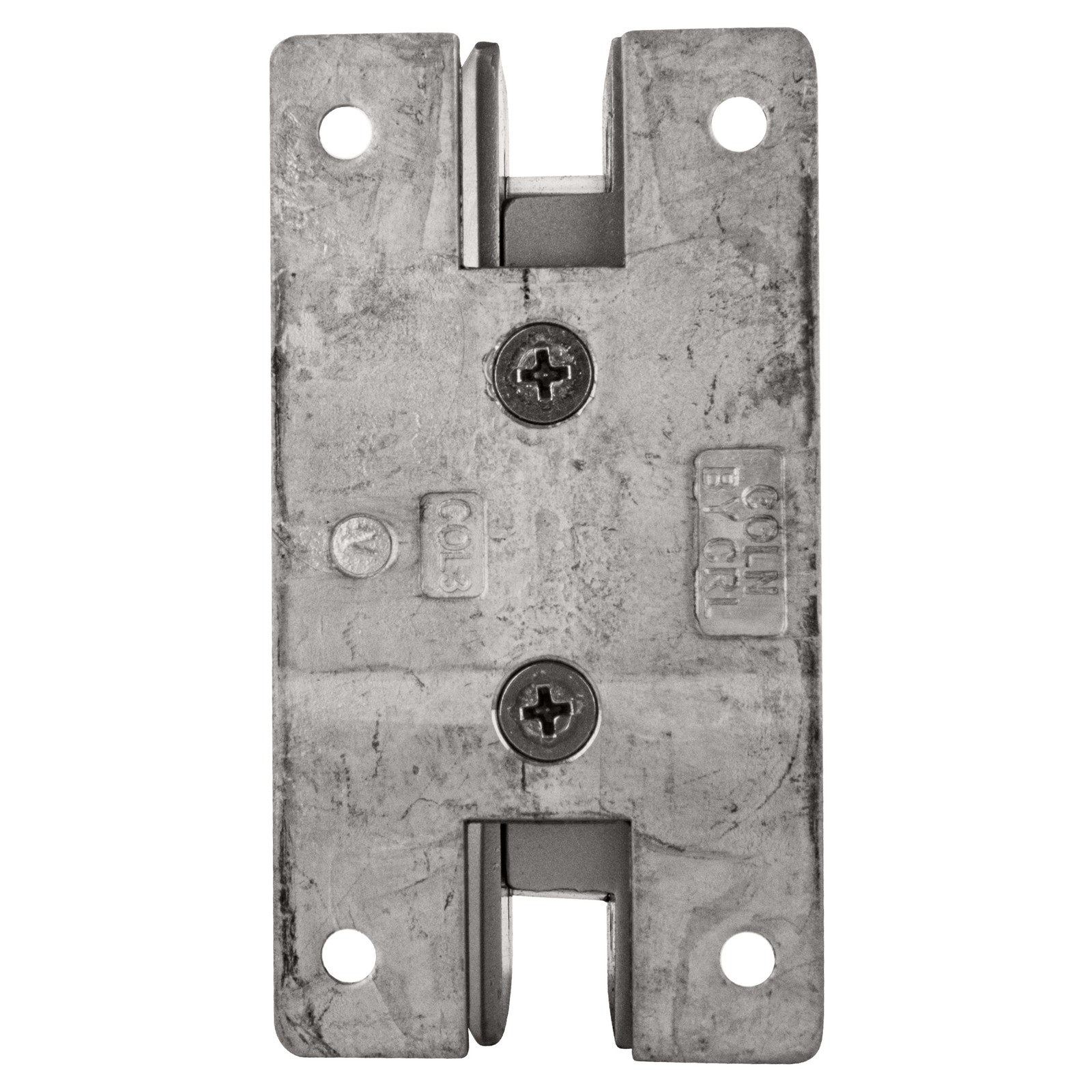 Satin Chrome Cologne 337 Series Adjustable Wall Mount 'H' Back Plate Hinge