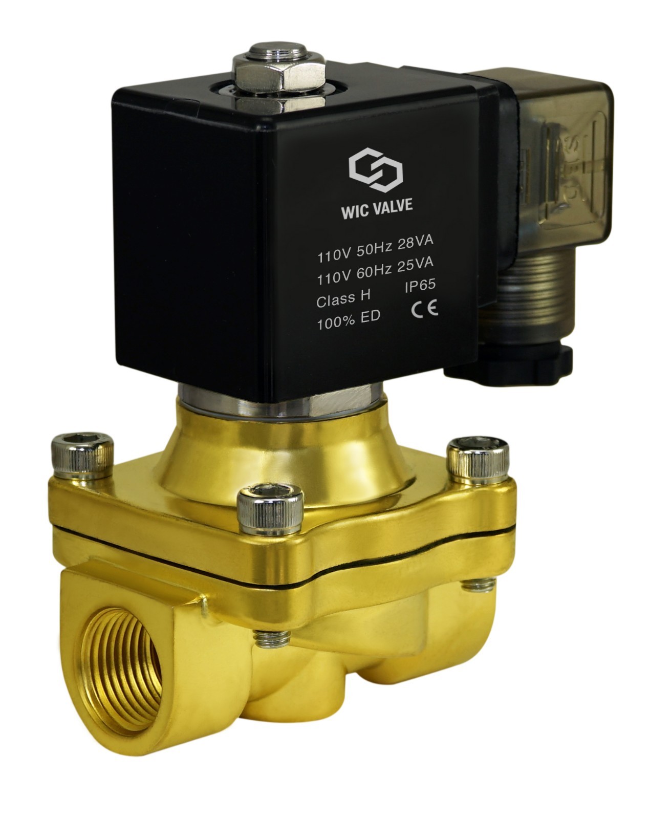 1/2" Inch Brass General Purpose Electric Air Gas Water Solenoid Valve NC 110V AC