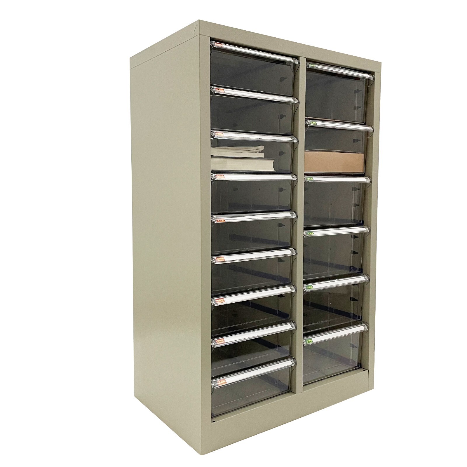 15 Drawers Vertical File Cabinet Office Storage Organizer Medium+Large Drawer