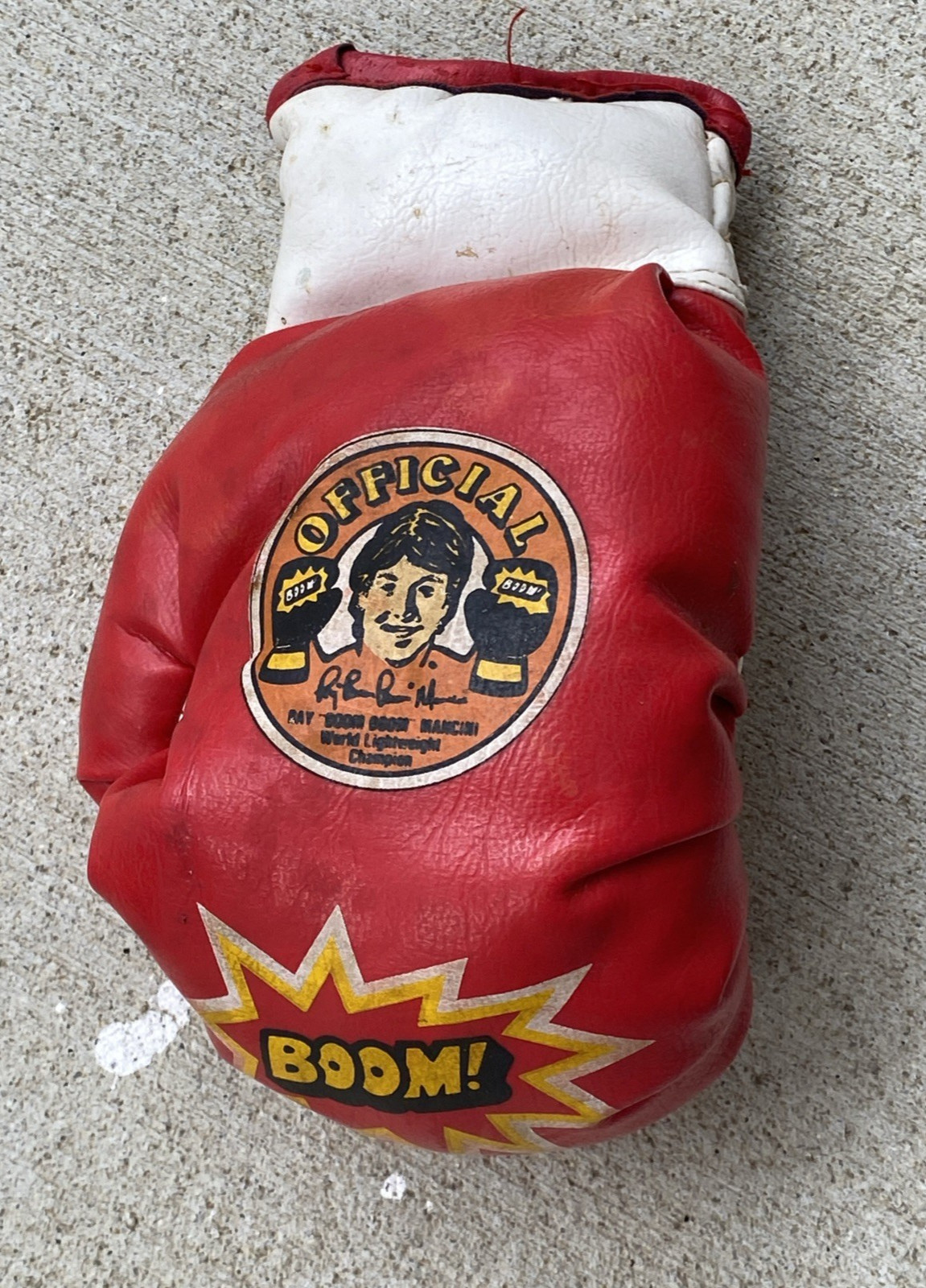 1980s RAY "Boom Boom" MANCINI Child's BOXING GLOVE Vintage Original