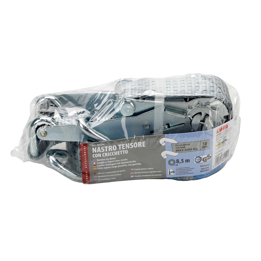 Lampa Ratchet Tie Down Strap - Hook Side Wall - 8.5 m