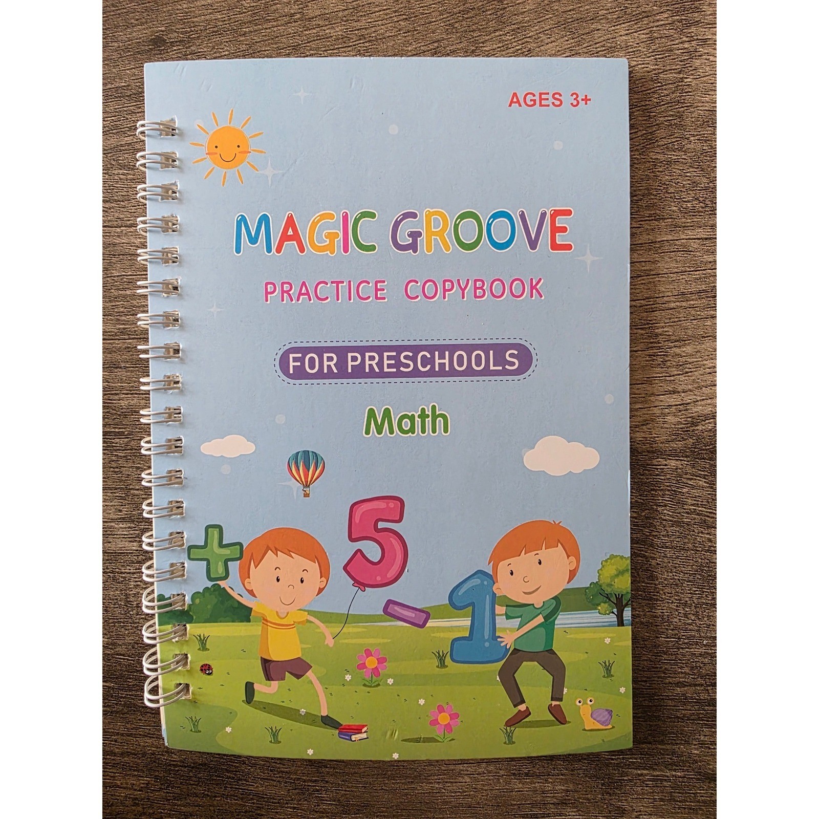 Magic Groove Practice Copybook Set of 3 Preschool Math Alphabet Drawing Ages 3+