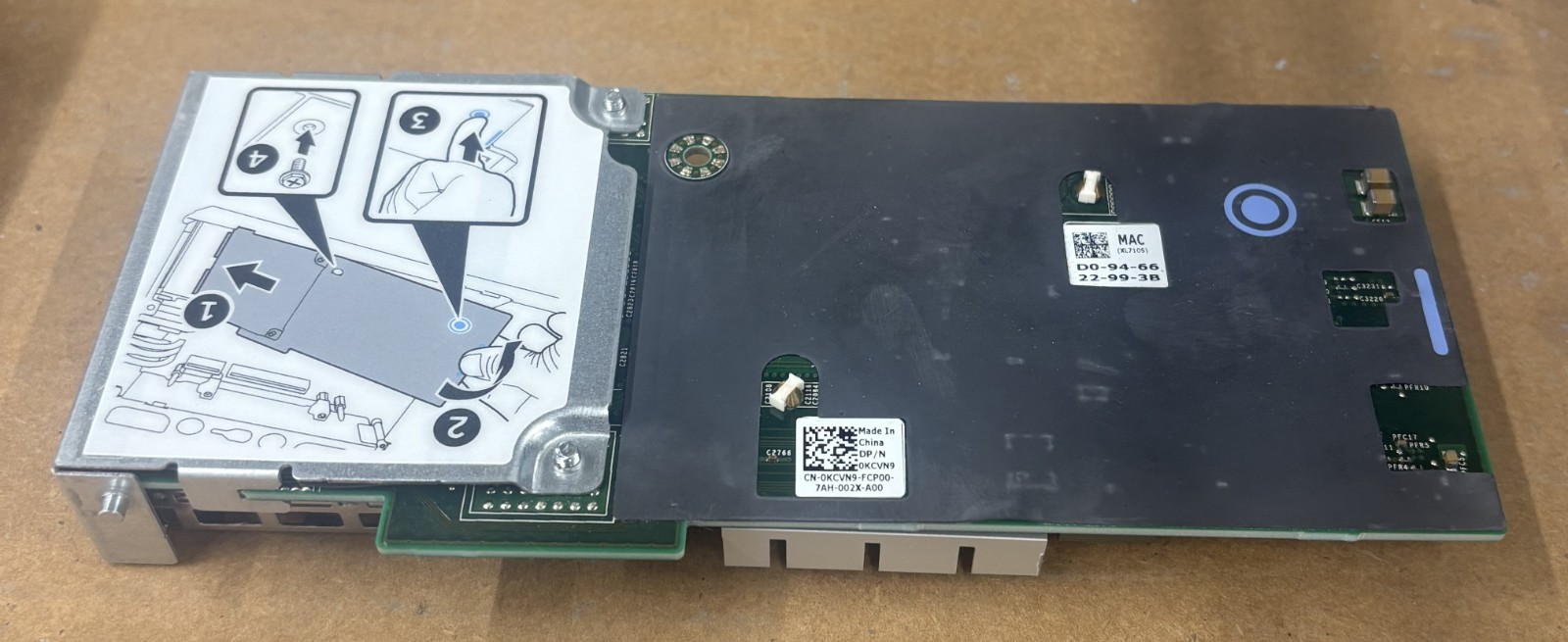 DELL QUAD-PORT I/O MEZZANINE SFP HARPOON CARD FOR STORAGE DELL P/N KCVN9