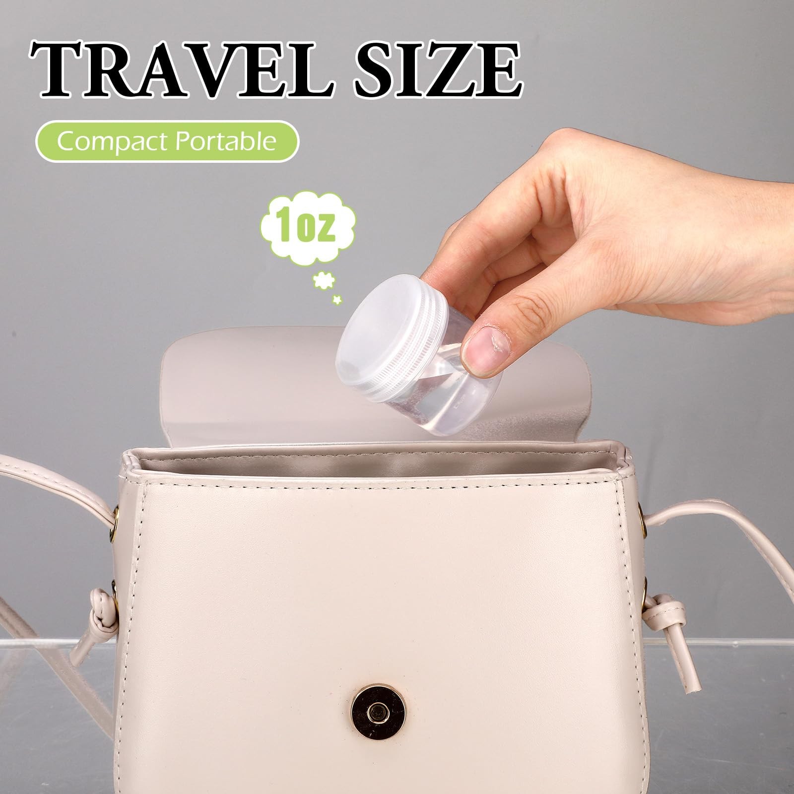 100 Pcs 1 oz Plastic Container Jars with Lids Round Leak Proof Refillable Sma...