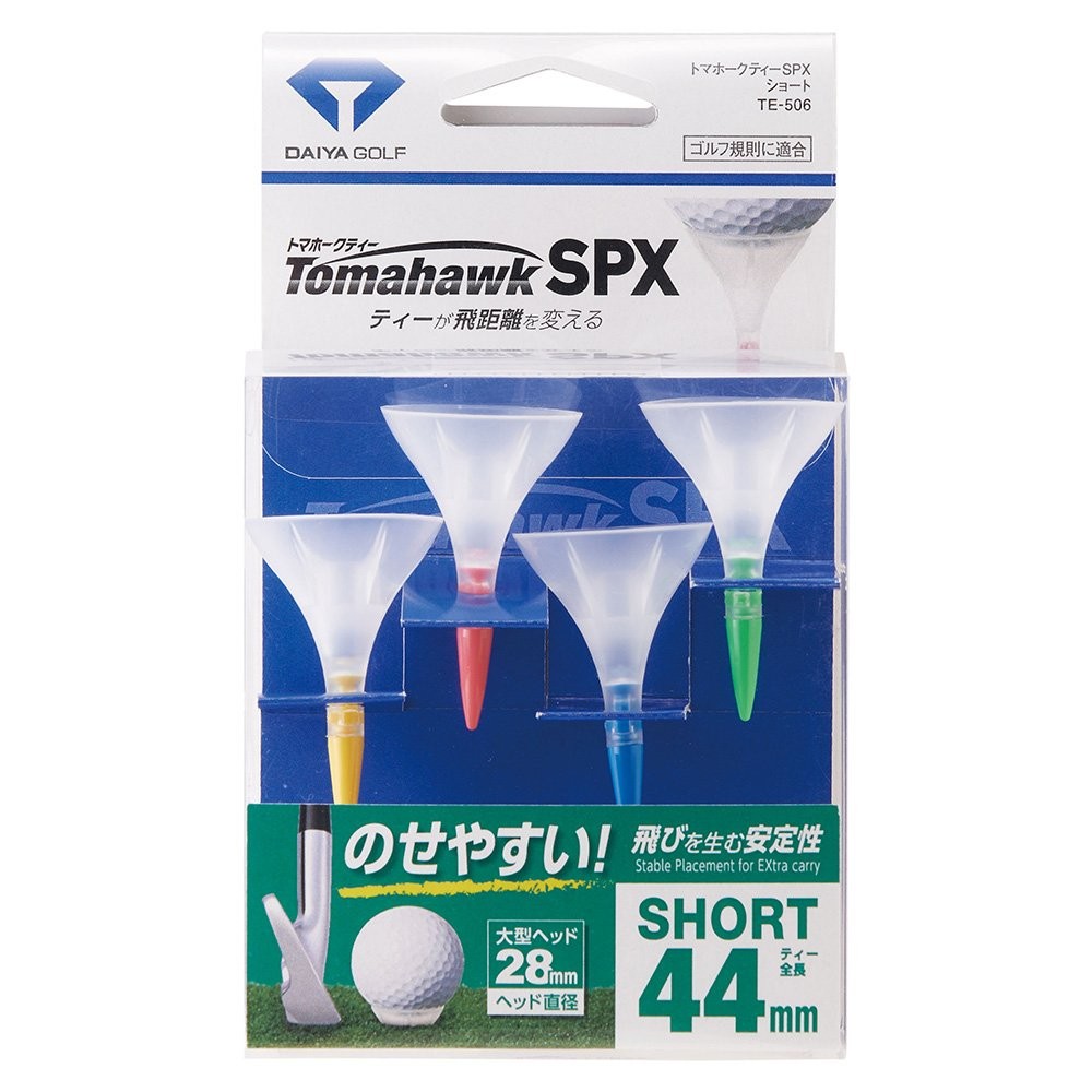 DAIYA GOLF Golf Tee Tomahawk Tee SPX Short TE-506 Both Hands Clear 44mm