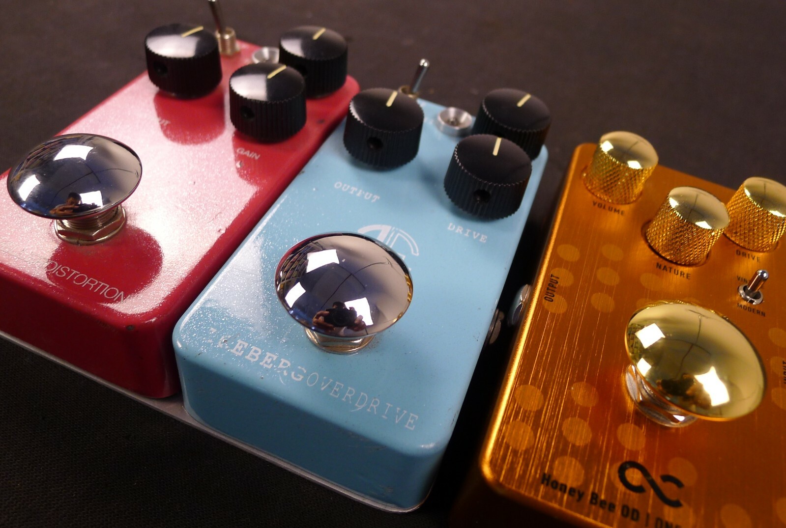 5 Pieces Effector Foot Switch Hat Switch Cap Cover Push-In Gold Finish