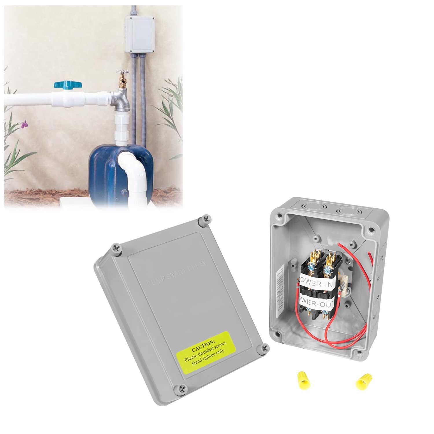 Pump Start Relay for Irrigation Systems with Housing 3 HP / 110V / 220V 24V Coil