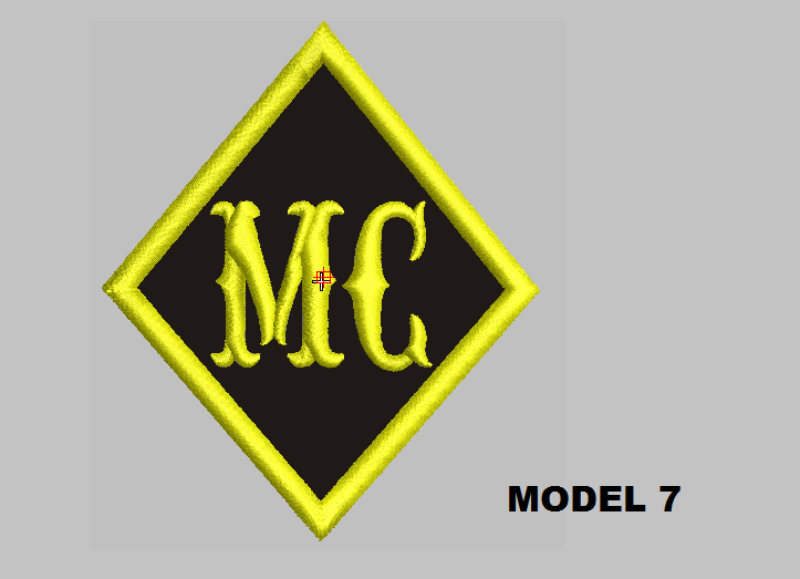 Custom Embroidery Diamond Embroidered MC PATCH, badge, tag sew on