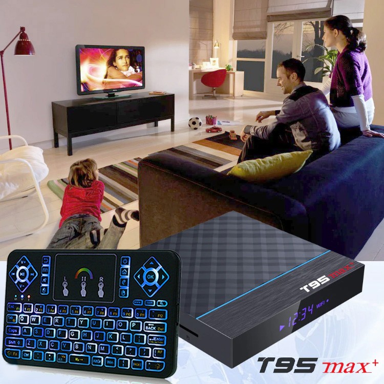 8K T95 MAX+ Dual WiFi 4GB/32GB Bluetooth Android 9.0 Streaming Media TV Box