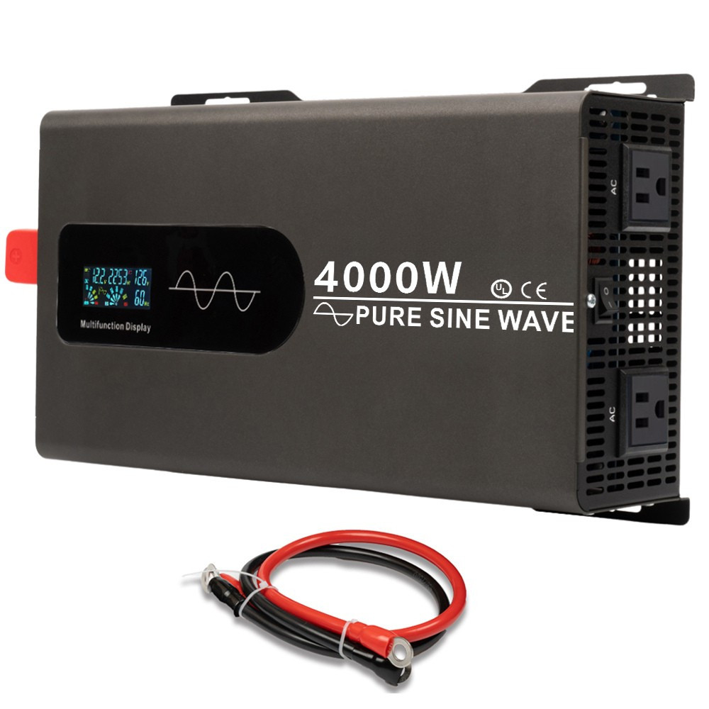 4000W 8000W  DC 12V To AC 110V 120V Pure Sine Wave Power Inverter Converter LCD