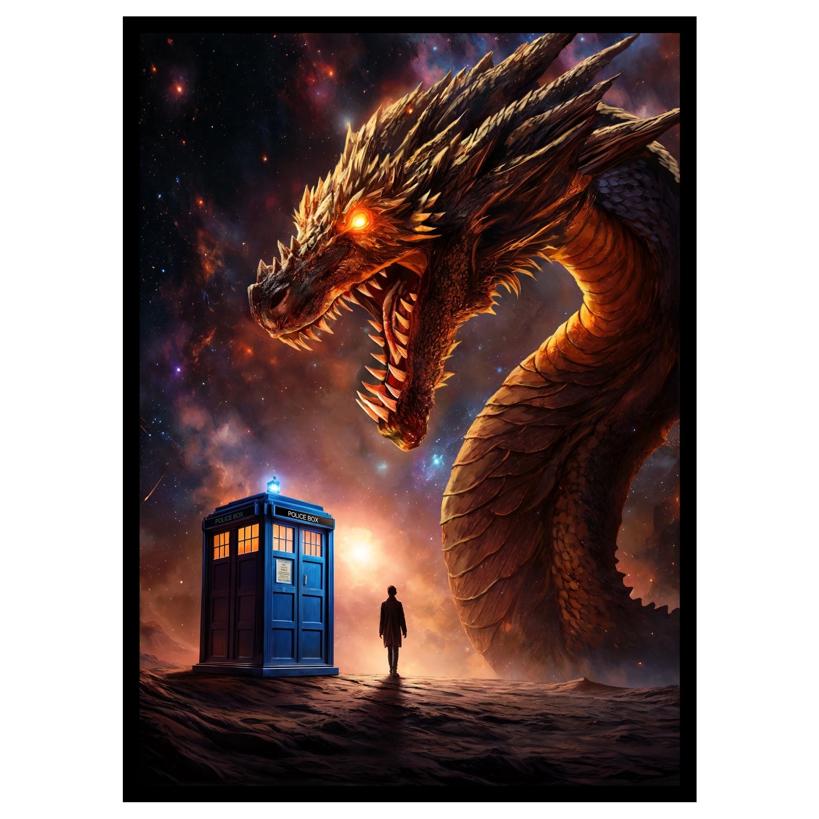 – 100ct Matte TCG/MTG Card Art Sleeves (The Time Lord)